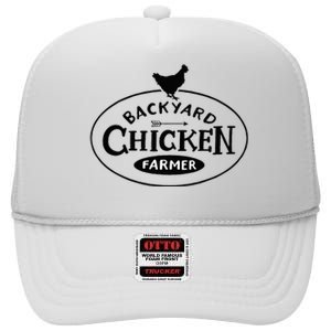 Backyard Chicken Farmer Chicken Lover Cute High Crown Mesh Back Trucker Hat