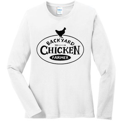 Backyard Chicken Farmer Chicken Lover Cute Ladies Long Sleeve Shirt