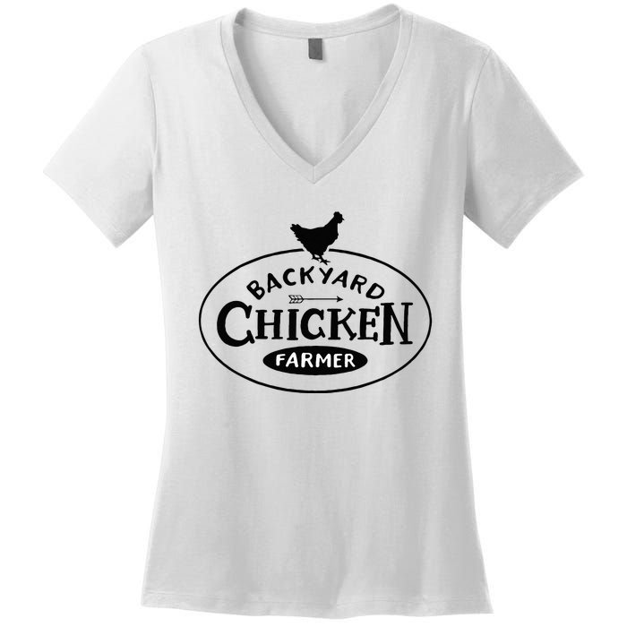 Backyard Chicken Farmer Chicken Lover Cute Women's V-Neck T-Shirt