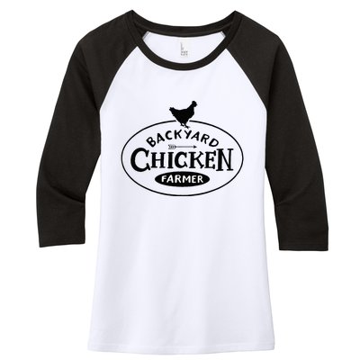 Backyard Chicken Farmer Chicken Lover Cute Women's Tri-Blend 3/4-Sleeve Raglan Shirt