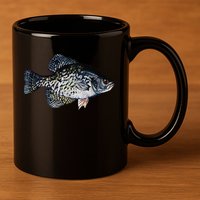 Black Crappie Fish Lucky Crappie Fishing Gift 11oz C Handle Ceramic Mug