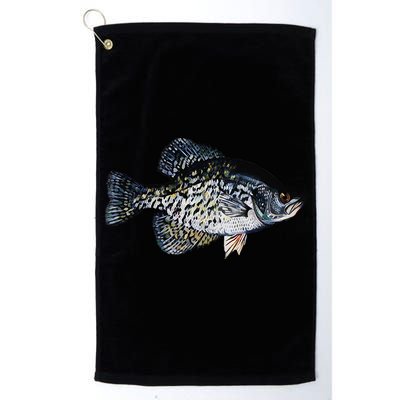 Black Crappie Fish Lucky Crappie Fishing Gift Golf Towel