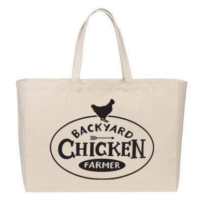 Backyard Chicken Farmer Chicken Lover Cute Cotton Canvas Jumbo Tote