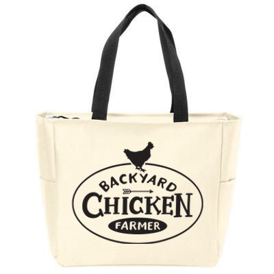 Backyard Chicken Farmer Chicken Lover Cute Zip Tote Bag