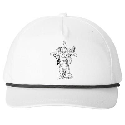 Bear Climbing Frame Snapback Five-Panel Rope Hat