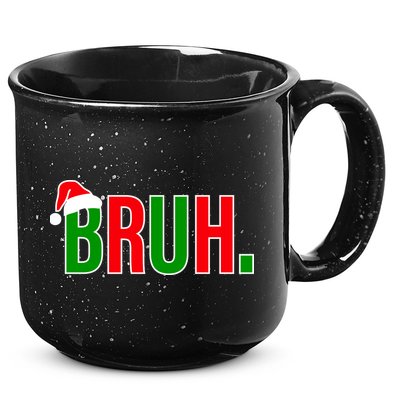 Bruh. Colorful Funny Christmas 15oz Campfire Ceramic Mug
