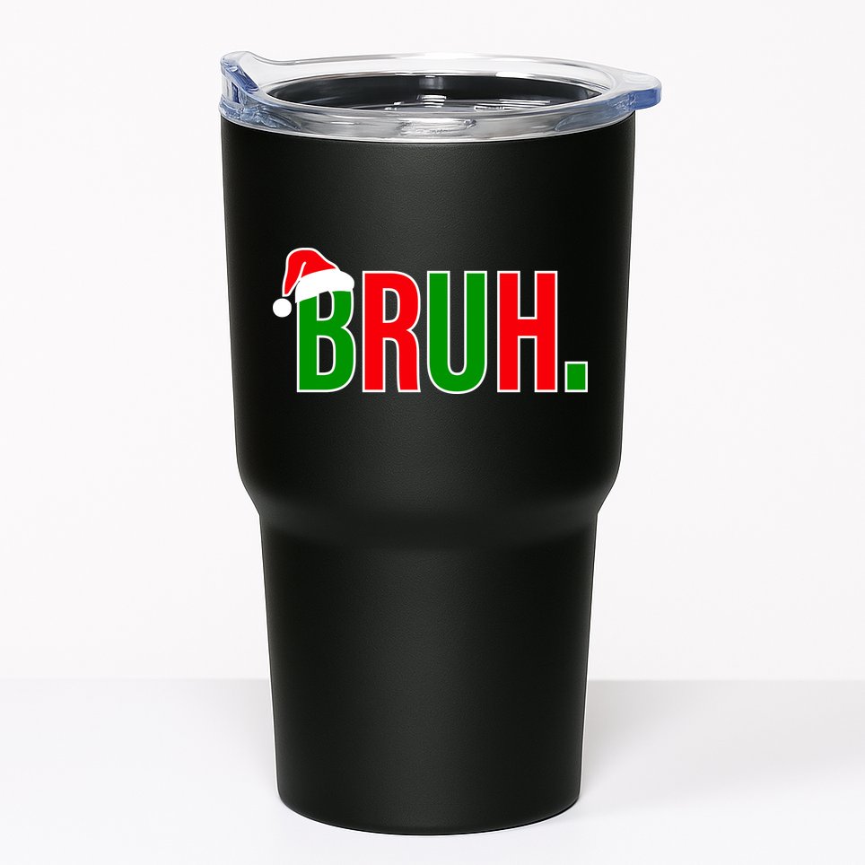 Bruh. Colorful Funny Christmas Tumbler