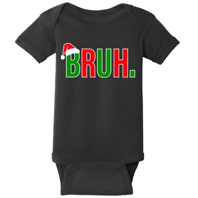 Bruh. Colorful Funny Christmas Baby Bodysuit