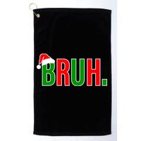 Bruh. Colorful Funny Christmas Golf Towel