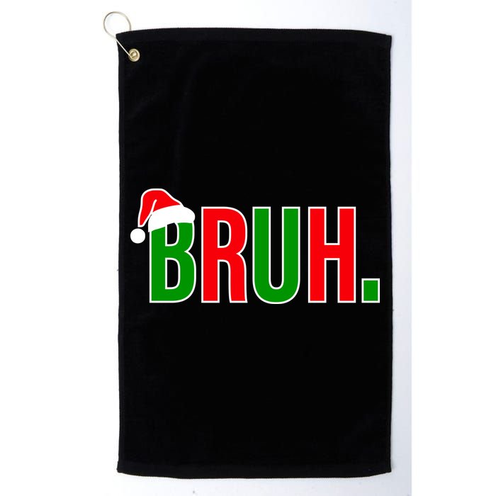 Bruh. Colorful Funny Christmas Golf Towel