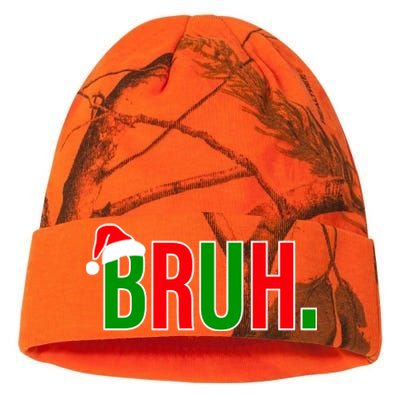 Bruh. Colorful Funny Christmas Kati Licensed 12" Camo Beanie