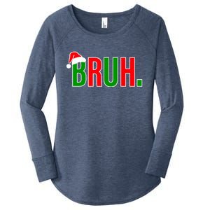 Bruh. Colorful Funny Christmas Women's Perfect Tri Tunic Long Sleeve Shirt