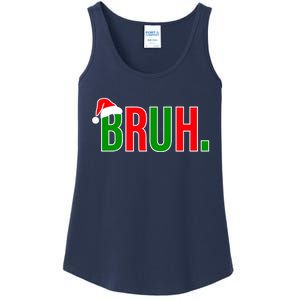 Bruh. Colorful Funny Christmas Ladies Essential Tank