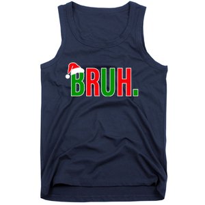 Bruh. Colorful Funny Christmas Tank Top