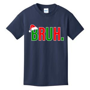 Bruh. Colorful Funny Christmas Kids T-Shirt