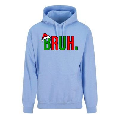 Bruh. Colorful Funny Christmas Unisex Surf Hoodie