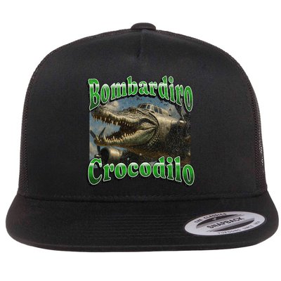 Bombadiro Crocodilo Funny Italian Brainrot Meme Graphic Flatbill Hat