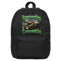 Bombadiro Crocodilo Funny Italian Brainrot Meme Graphic 16 in Basic Backpack