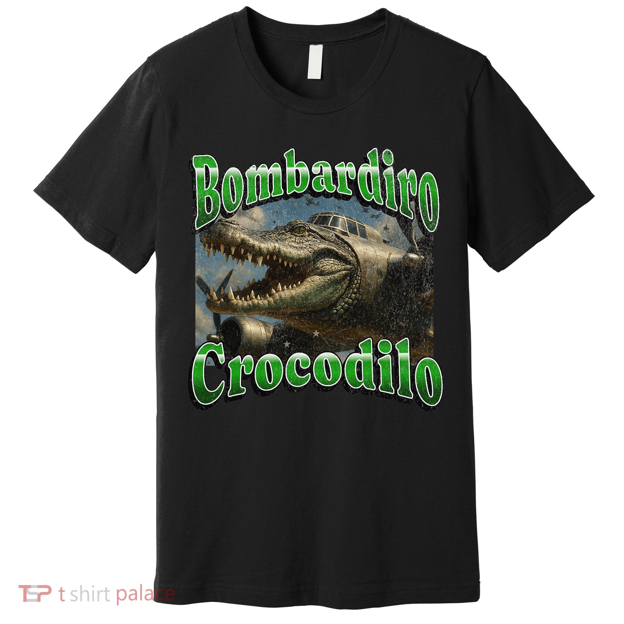 Bombadiro Crocodilo Funny Italian Brainrot Meme Graphic Premium T-Shirt