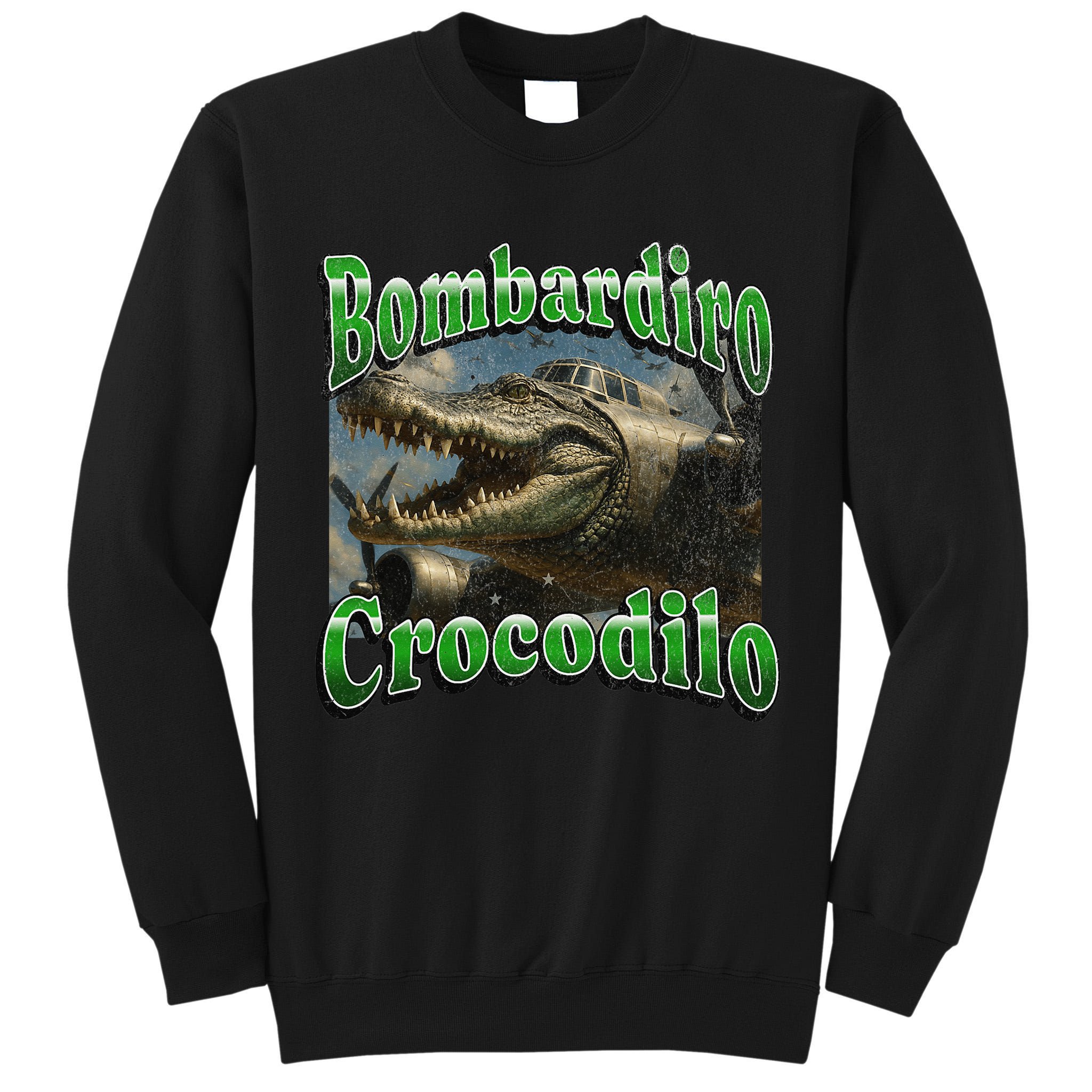 Bombadiro Crocodilo Funny Italian Brainrot Meme Graphic Tall Sweatshirt