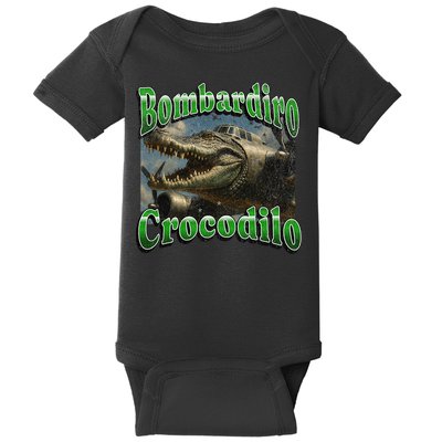 Bombadiro Crocodilo Funny Italian Brainrot Meme Graphic Baby Bodysuit