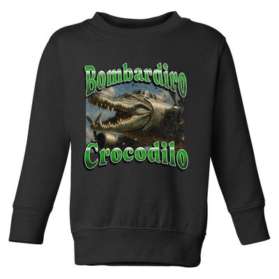 Bombadiro Crocodilo Funny Italian Brainrot Meme Graphic Toddler Sweatshirt