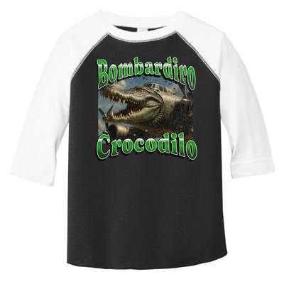 Bombadiro Crocodilo Funny Italian Brainrot Meme Graphic Toddler Fine Jersey T-Shirt