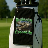 Bombadiro Crocodilo Funny Italian Brainrot Meme Graphic Golf Towel