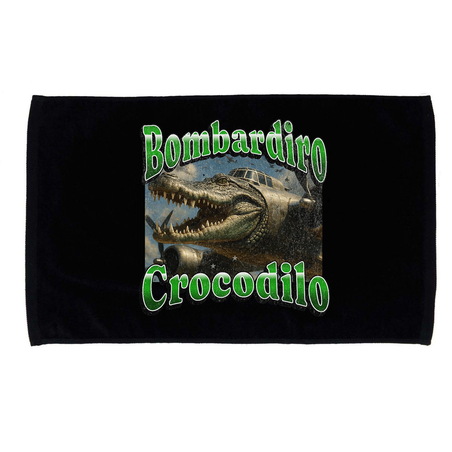 Bombadiro Crocodilo Funny Italian Brainrot Meme Graphic Microfiber Hand Towel