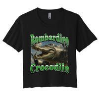 Bombadiro Crocodilo Funny Italian Brainrot Meme Graphic Crop Top