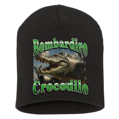 Bombadiro Crocodilo Funny Italian Brainrot Meme Graphic Short Acrylic Beanie