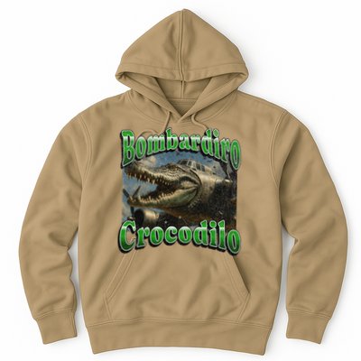 Bombadiro Crocodilo Funny Italian Brainrot Meme Graphic Hoodie