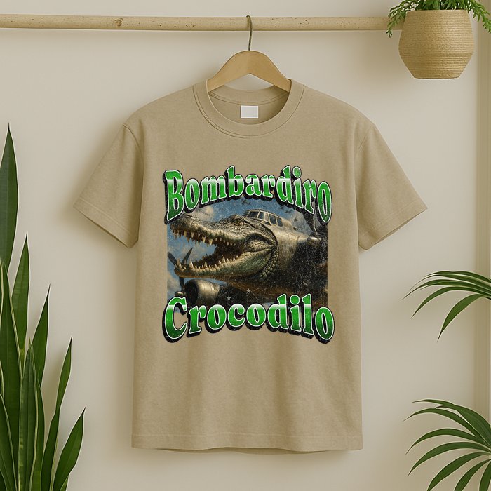 Bombadiro Crocodilo Funny Italian Brainrot Meme Graphic T-Shirt