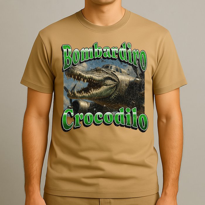 Bombadiro Crocodilo Funny Italian Brainrot Meme Graphic T-Shirt