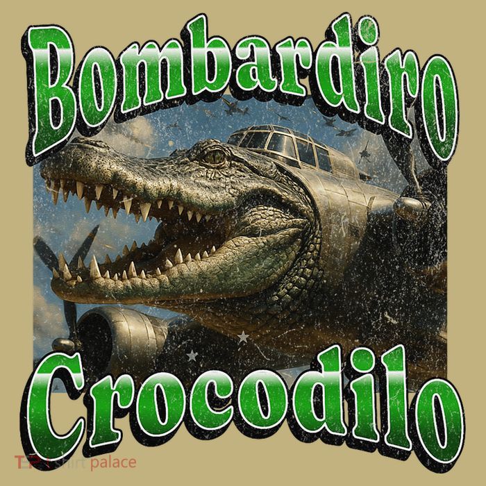 Bombadiro Crocodilo Funny Italian Brainrot Meme Graphic T-Shirt