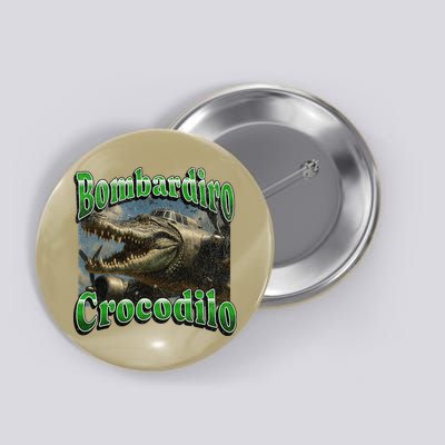Bombadiro Crocodilo Funny Italian Brainrot Meme Graphic Button