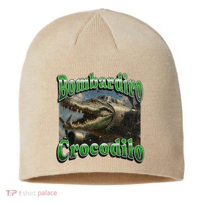 Bombadiro Crocodilo Funny Italian Brainrot Meme Graphic Sustainable Beanie