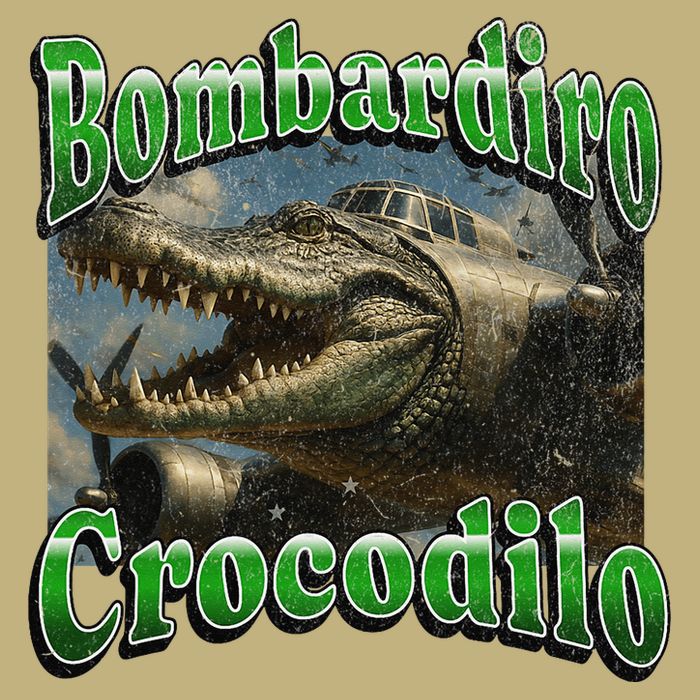 Bombadiro Crocodilo Funny Italian Brainrot Meme Graphic Cooling Performance Long Sleeve Crew