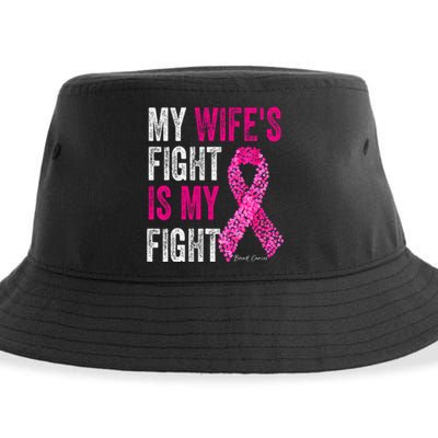 Breast Cancer For Husband Support My Wifes Fight Is My Fight Sustainable Bucket Hat