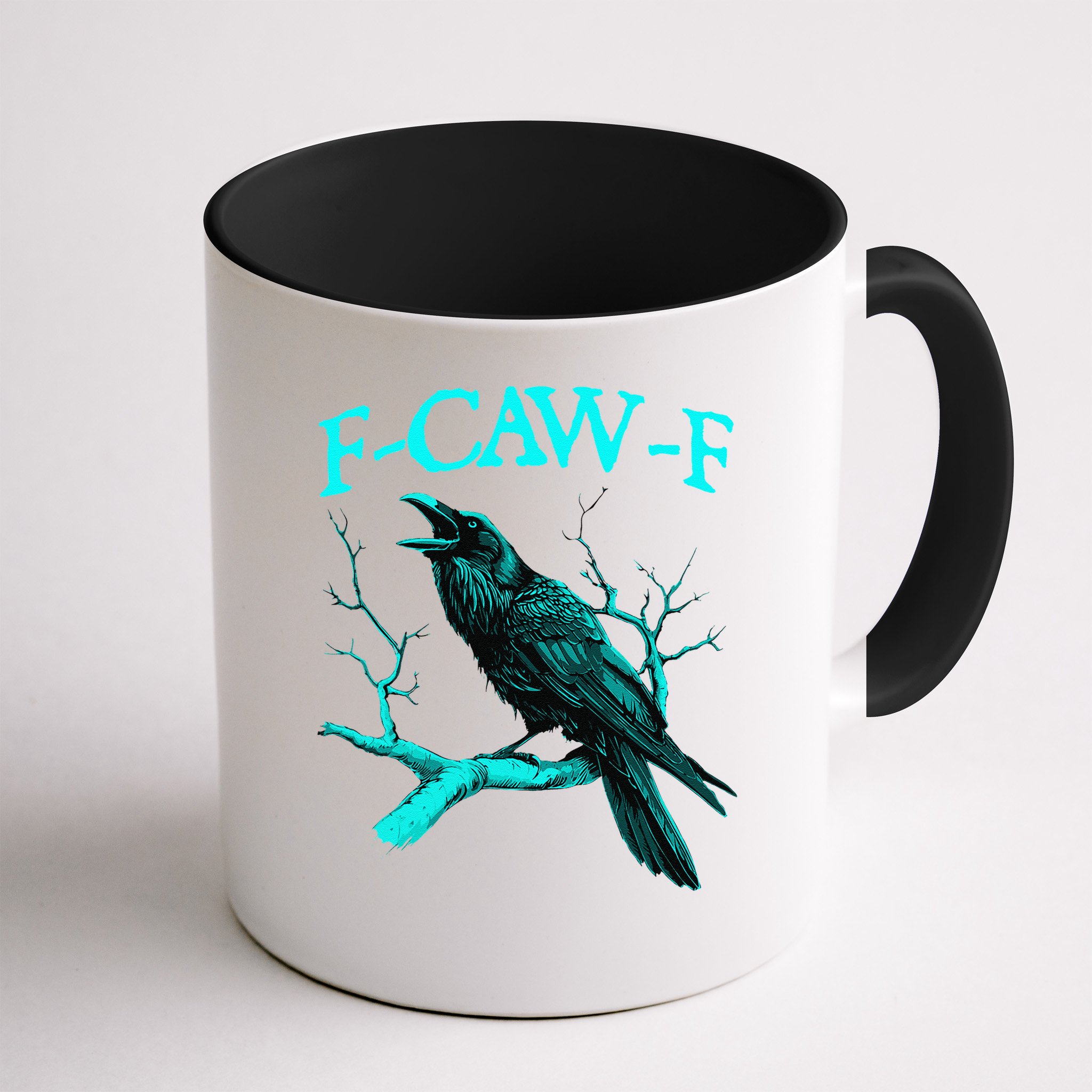 Black Crow F-Caw-F Funny Black Bird Mug