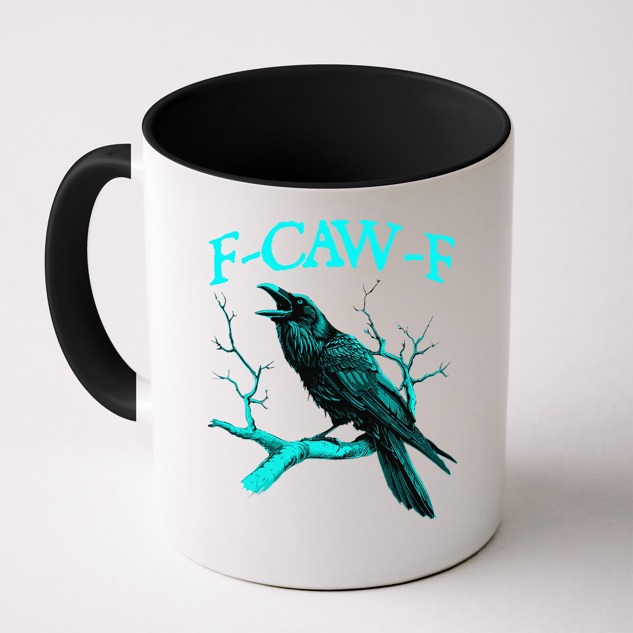 Black Crow F-Caw-F Funny Black Bird Mug