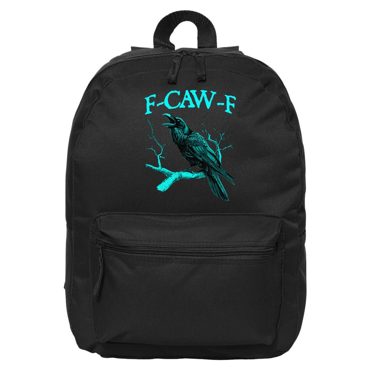 Black Crow F-Caw-F Funny Black Bird 16 in Basic Backpack