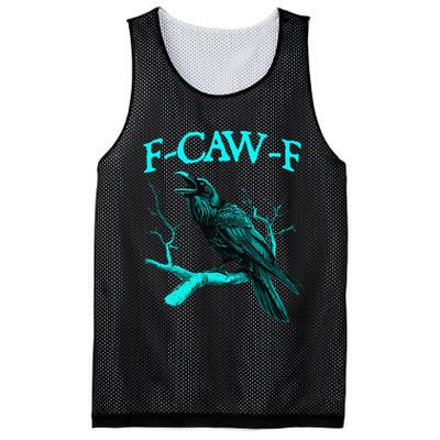 Black Crow F-Caw-F Funny Black Bird Mesh Reversible Basketball Jersey Tank