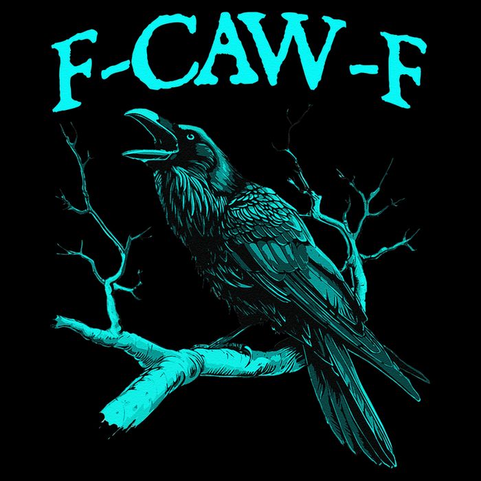 Black Crow F-Caw-F Funny Black Bird Poster