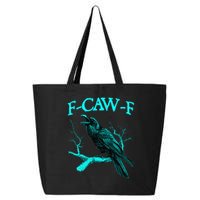 Black Crow F-Caw-F Funny Black Bird 25L Jumbo Tote