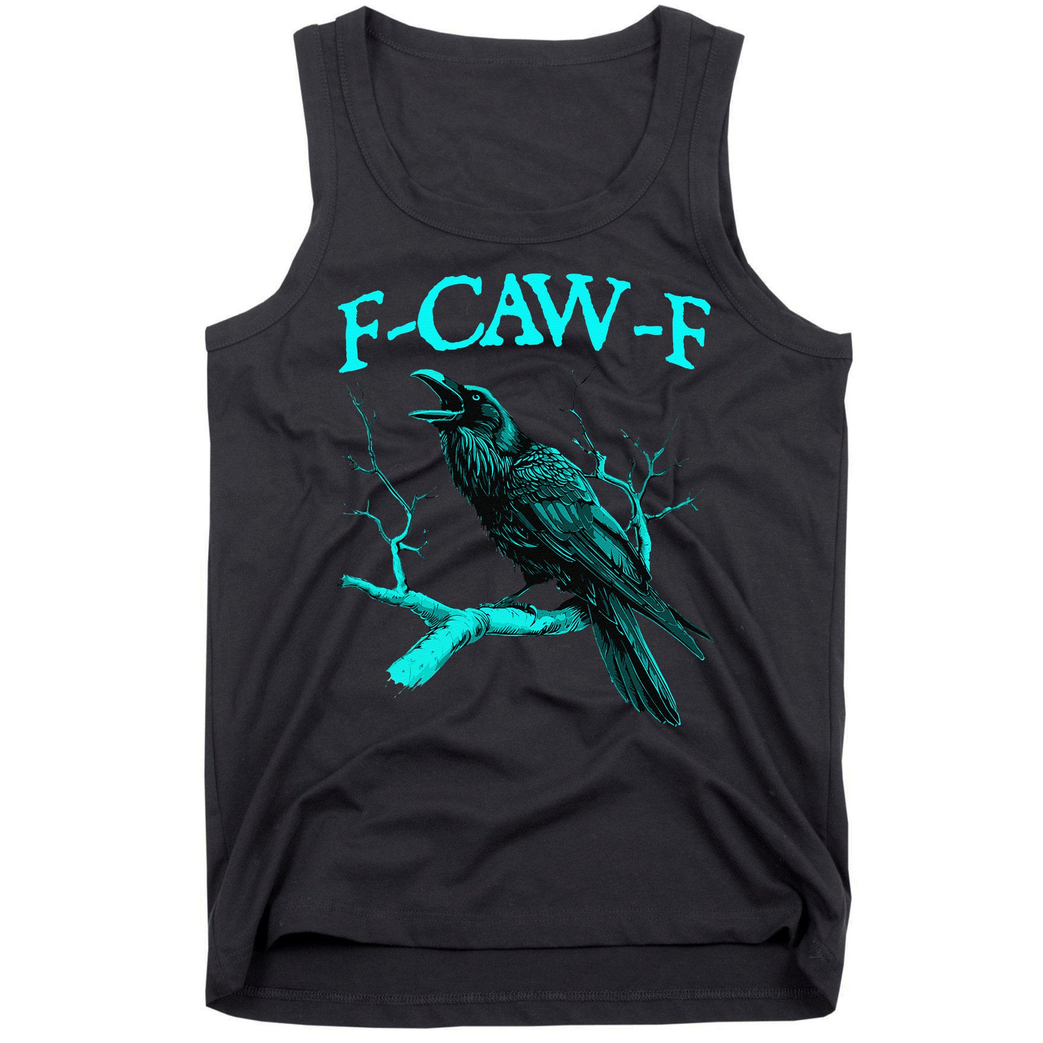 Black Crow F-Caw-F Funny Black Bird Tank Top