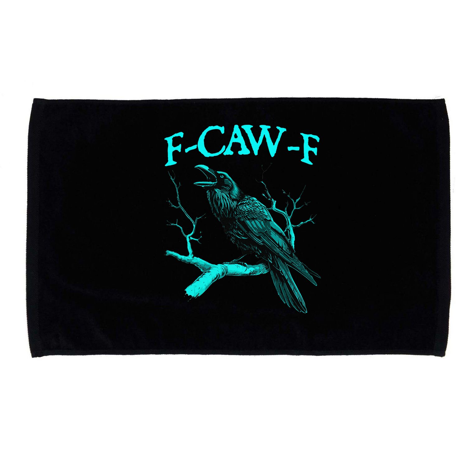 Black Crow F-Caw-F Funny Black Bird Microfiber Hand Towel