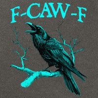 Black Crow F-Caw-F Funny Black Bird Cotton Canvas Backpack