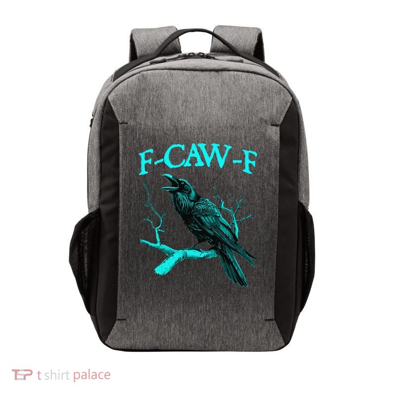 Black Crow F-Caw-F Funny Black Bird Vector Backpack