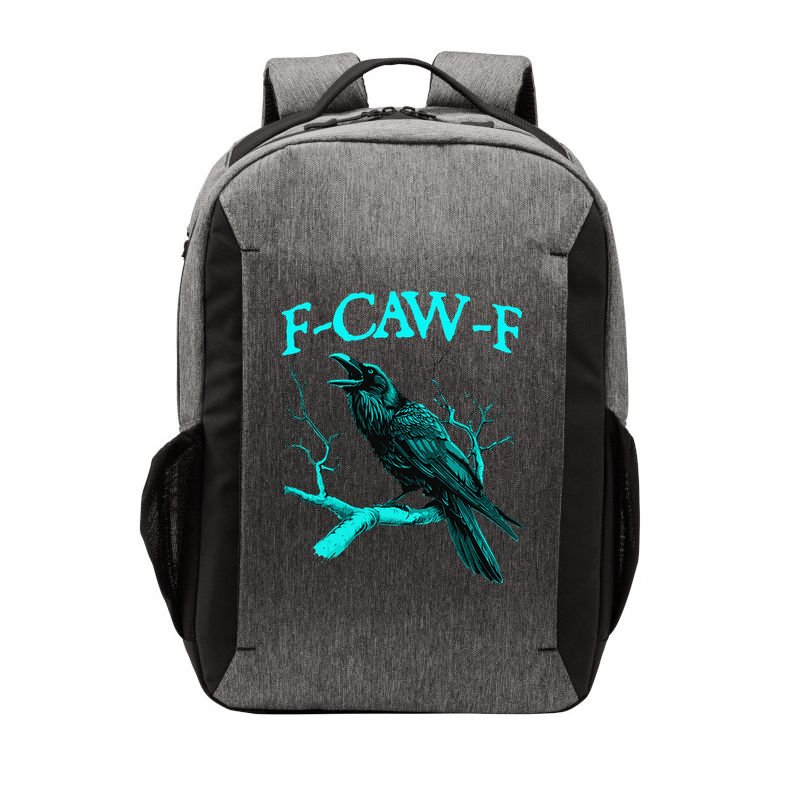 Black Crow F-Caw-F Funny Black Bird Vector Backpack